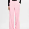 SELECTED VÄVD BYXOR MED VIDA BEN Pink Flash Sale