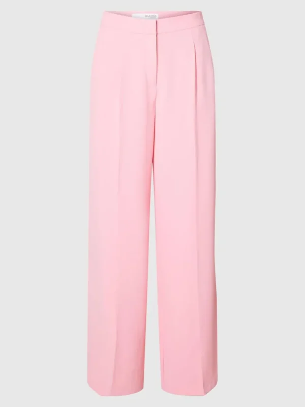 SELECTED VÄVD BYXOR MED VIDA BEN Pink Flash Sale