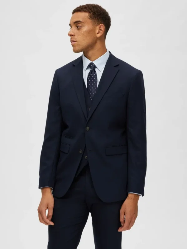 SELECTED VÄVD KAVAJ Blue Store