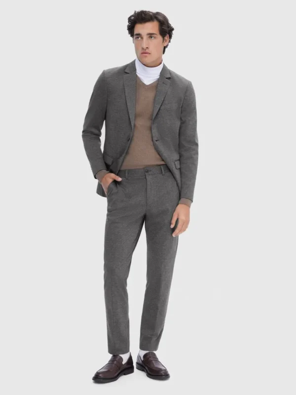 SELECTED VÄVD KOSTYMBYXOR Blue Sale