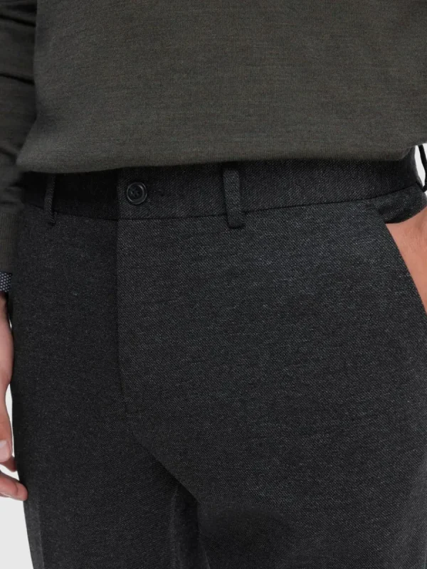 SELECTED VÄVD SLIM FIT BYXOR Grey Discount