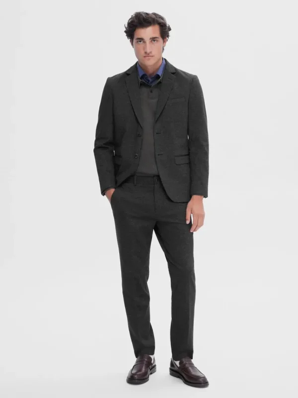 SELECTED VÄVD SLIM FIT KAVAJ Grey Hot