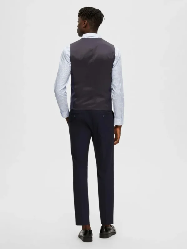 SELECTED VÄVD VÄST Blue Cheap