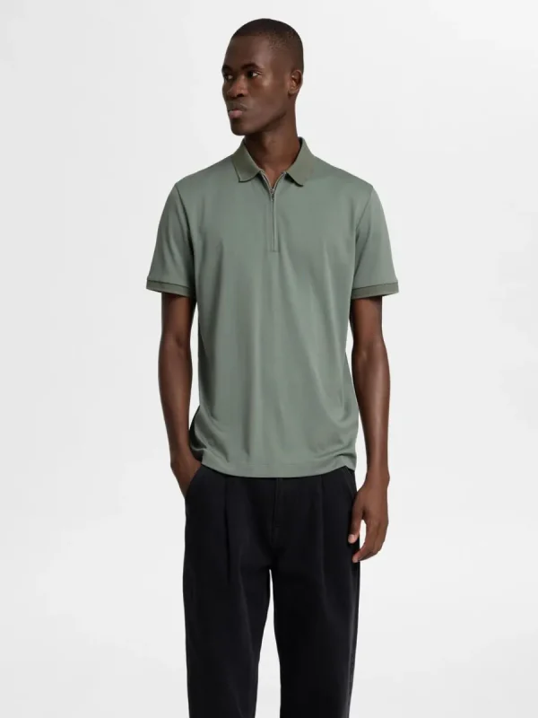 SELECTED ZIPPER PIKÉTRÖJA Green Cheap