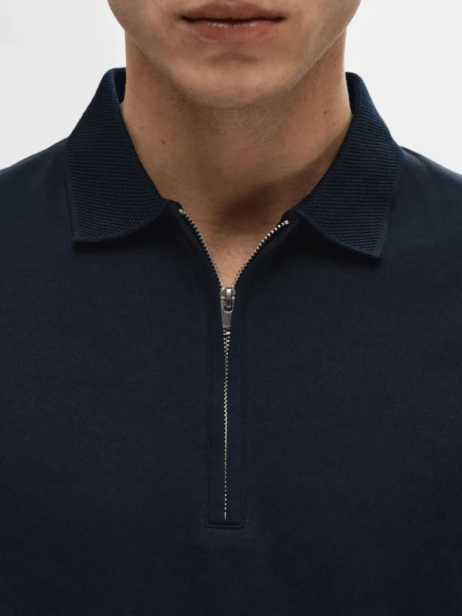 zipper_piktrja_4-3.webp SELECTED ZIPPER PIKÉTRÖJA Blue Best Sale