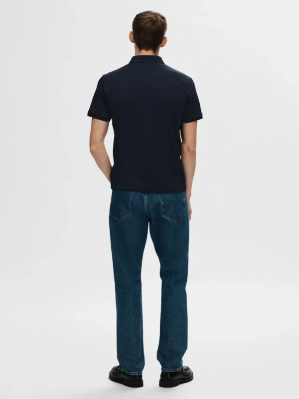 SELECTED ZIPPER PIKÉTRÖJA Blue Best Sale